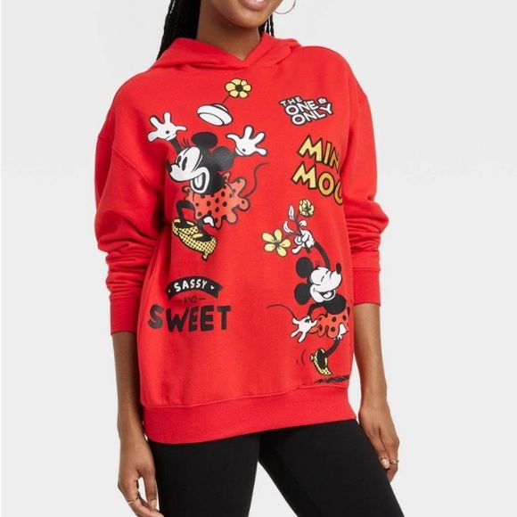 Disney Tops - NWOT Disney 100 Retro Reimagined Minnie Mouse Hoodie